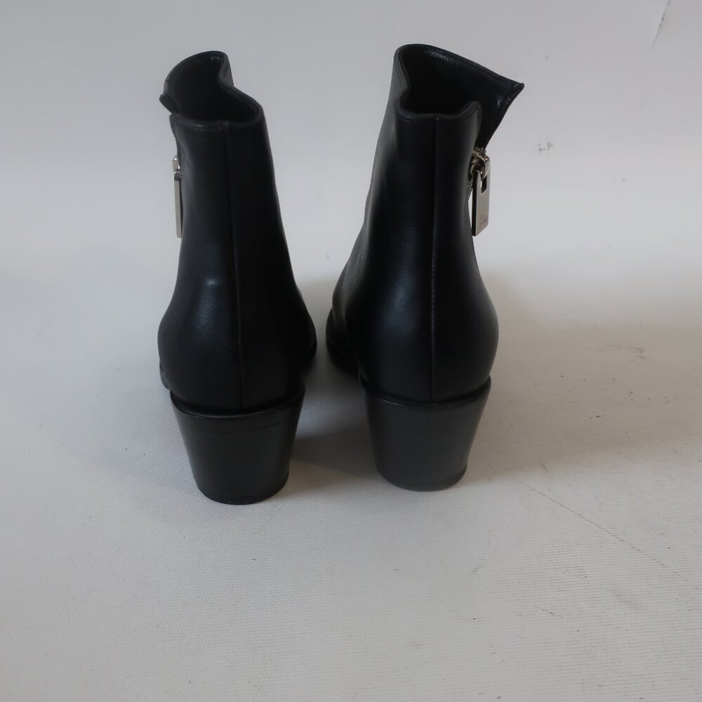 Womens Christian Louboutin Santiazip 65 Black Leather Ankle Boots EU 34/US 4 - Picture 4 of 9